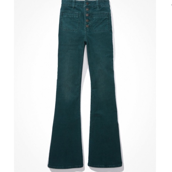 AE Stretch Corduroy Super High-Waisted Jeans - Picture 1 of 7